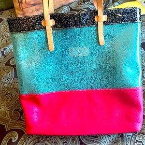 Consuela slim tote leather bottom. Like new